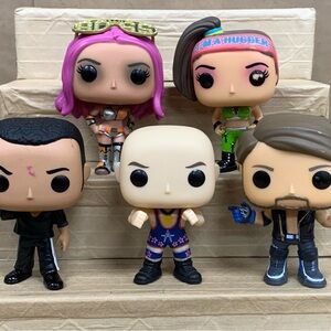 2017 Funko WWE WWF Wrestling Figure Lot Of 5 Wrestlers & Divas
